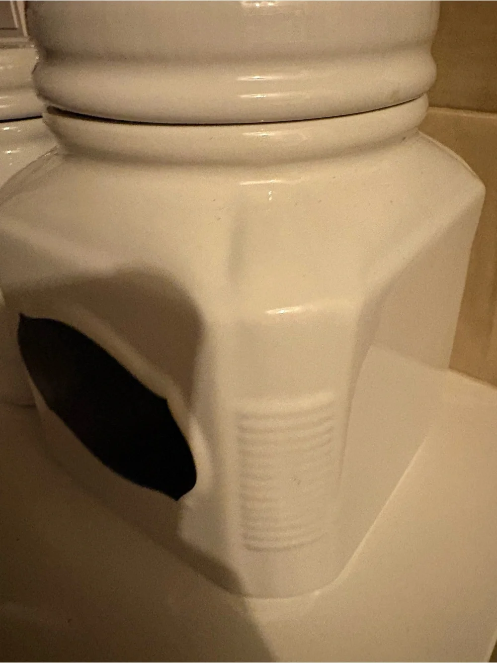 White Ceramic Canister with Chalk Label for Kitchen Storage
